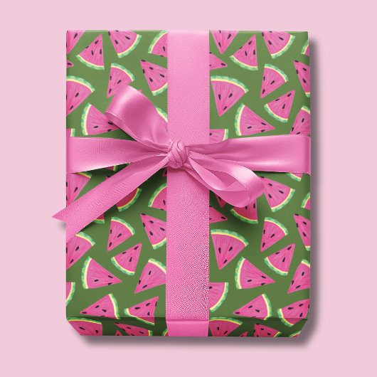 Tropisches Wassermelone Sommermuster Geschenkpapier