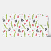Tropisches Wassermelone-u. Krokodil-Muster Case-Mate iPhone Hülle (Rückseite (Horizontal))