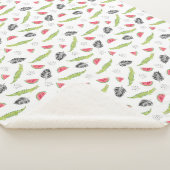 Tropisches Wassermelone-u. Krokodil-Muster Sherpadecke (3/4)