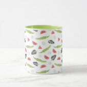 Tropisches Wassermelone-u. Krokodil-Muster Tasse (Zentrum)