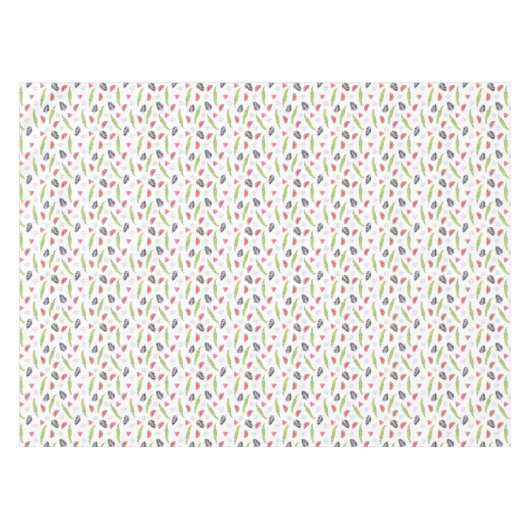 Tropisches Wassermelone-u. Krokodil-Muster Tischdecke (Vorderseite (Horizontal))