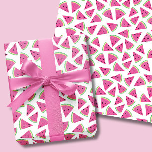 Tropisches Wassermelonen-Muster Geschenkpapier Set