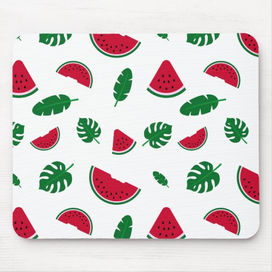 Tropisches Wassermelonen-Sommer-Nahtloses Muster Mousepad (Vorne)