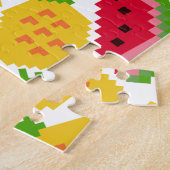 Tropisches Wassermelonen- und Ananas-Pixelmuster Puzzle (Seite)
