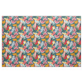 Tropisches Wassermelonen- und Zitrusmuster Stoff (Fat Quarter (45,7 x 55,9 cm))