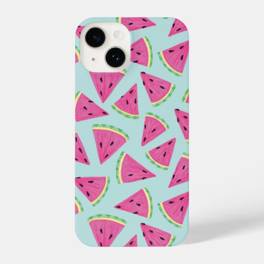 Tropisches Wassermelonmuster iPhone Hülle (Rückseite)