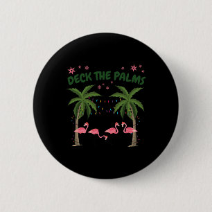 Tropisches Weihnachten Florida Flamingo Deck The P Button