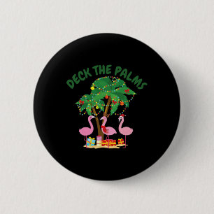 Tropisches Weihnachten Florida Flamingo Deck The P Button
