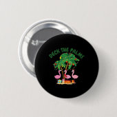 Tropisches Weihnachten Florida Flamingo Deck The P Button (Vorne & Hinten)