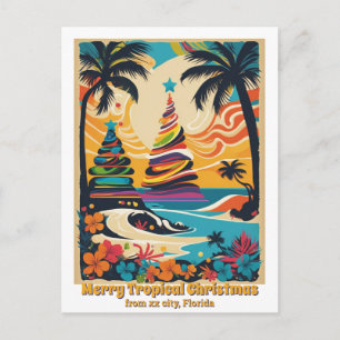 Tropisches Weihnachten Florida Gruß Postkarte