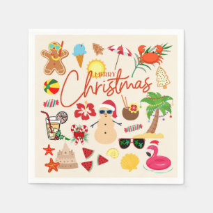 Tropisches Weihnachten Serviette