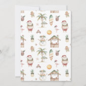 Tropisches Weihnachtsbad Party Geburtstag Einladung (Rückseite)