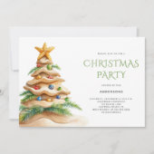 Tropisches Weihnachtsbaum-Party Einladung (Vorderseite)