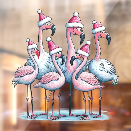 Tropisches Weihnachtsfenster Fensteraufkleber (Blatt 2)