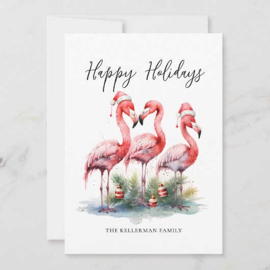 Tropisches Weihnachtsfest Feiertagskarte (Vorderseite)