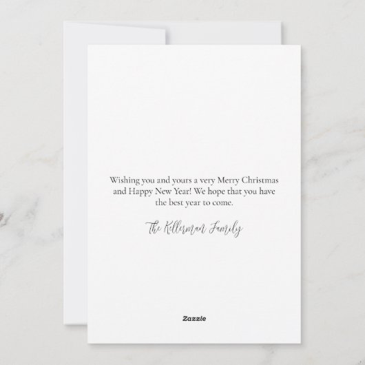 Tropisches Weihnachtsfest Feiertagskarte (Rückseite)