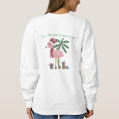 Tropisches Weihnachtsfest Flamingo Sweatshirt (Rückseite)