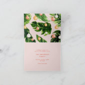 Tropisches Weihnachtsfest, zeitgenössischer Palm,  Feiertagskarte (Innenseite)