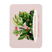 Tropisches Weihnachtsfest, zeitgenössischer Palm, Magnet (Vertikal)