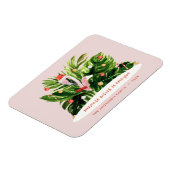 Tropisches Weihnachtsfest, zeitgenössischer Palm, Magnet (Linke Seite)