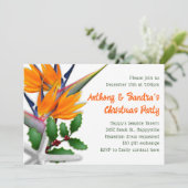 Tropisches Weihnachtsgebirge Party Blume Einladung (Stehend Vorderseite)
