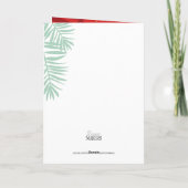 Tropisches Weihnachtskranz-Foto geklappt Feiertagskarte (Rückseite)