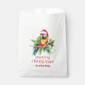 Tropisches Weihnachtsthema Danke Retro Text Geschenktütchen (Vorderseite)