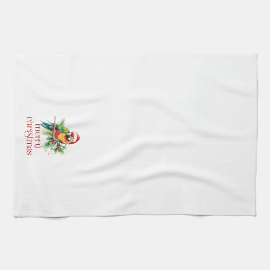 Tropisches Weihnachtsthema Danke Retro Text Geschirrtuch (Horizontal)