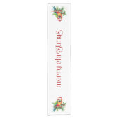 Tropisches Weihnachtsthema Danke Retro Text Kurzer Tischläufer (Vorderseite)