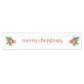 Tropisches Weihnachtsthema Danke Retro Text Kurzer Tischläufer (Horizontal)