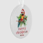 Tropisches Weihnachtsthema Danke Retro Text Ornament (Vorderseite)