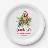 Tropisches Weihnachtsthema Danke Retro Text Pappteller (Vorderseite)