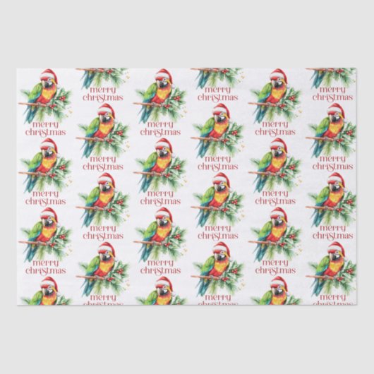 Tropisches Weihnachtsthema Danke Retro Text Seidenpapier (Vorderseite)