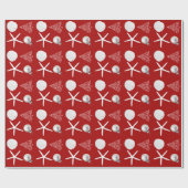 Tropisches Weihnachtswackelpapier Geschenkpapier (Flach)