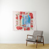 Tropisches Weihnachtswandband Wandteppich (Beispiel (Horizontal))