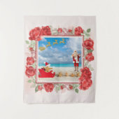 Tropisches Weihnachtswandband Wandteppich (Vorderseite)