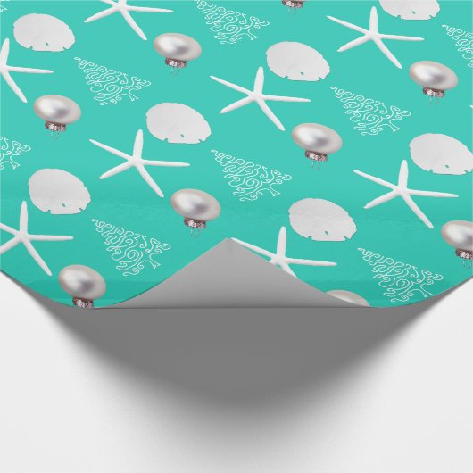 Tropisches Weihnachtswaschpapier Geschenkpapier (Ecke)