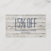 tropisches, weiß gekalktes, nautisches Korallenrif Visitenkarte (Rückseite)