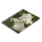 Tropisches Weißes Begonia Floral Notizblock (Linke Seite)