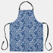 Tropisches weißes und blaues Leaf-Muster Schürze (Vorderseite)