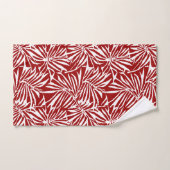 Tropisches weißes und rotes Leaf-Muster Badhandtuch Set (Handtuch)