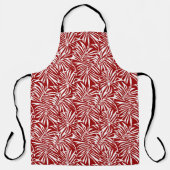 Tropisches weißes und rotes Leaf-Muster Schürze (Vorderseite)
