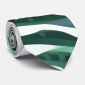 Tropisches Weißes Vogelgeflecht Krawatte (Gerollt)