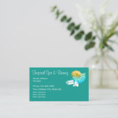 Tropisches Wellness-Center-und Schönheits-Thema Visitenkarte (Stehend Vorderseite)