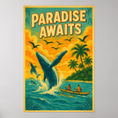 Tropisches Whale-Watching-Paradies Poster (Vorne)