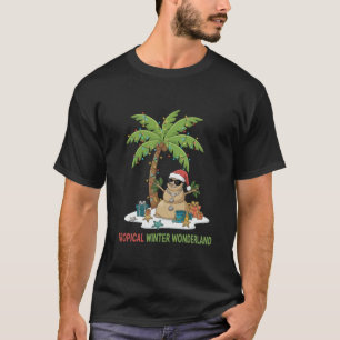 Tropisches Winterwunderland Lustige Weihnachten T-Shirt