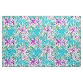TROPISCHES WOHLWOLLEN BlumenAquarell Stoff (Fat Quarter (45,7 x 55,9 cm))