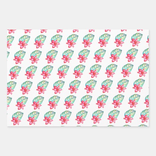 Tropisches Wrapping Paper Set 3 Geschenkpapier Set (Vorderseite 2)