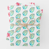 Tropisches Wrapping Paper Set 3 Geschenkpapier Set (Beispiel)