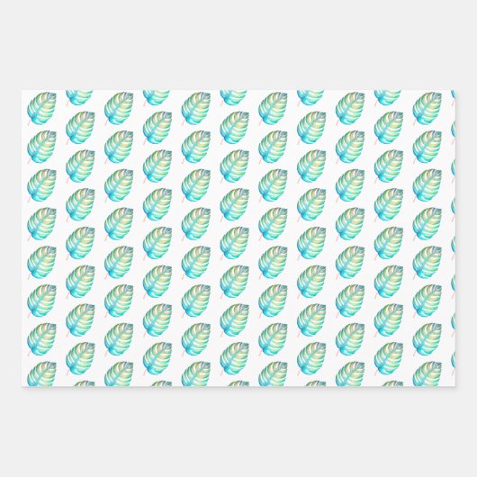 Tropisches Wrapping Paper Set 3 Geschenkpapier Set (Vorderseite)